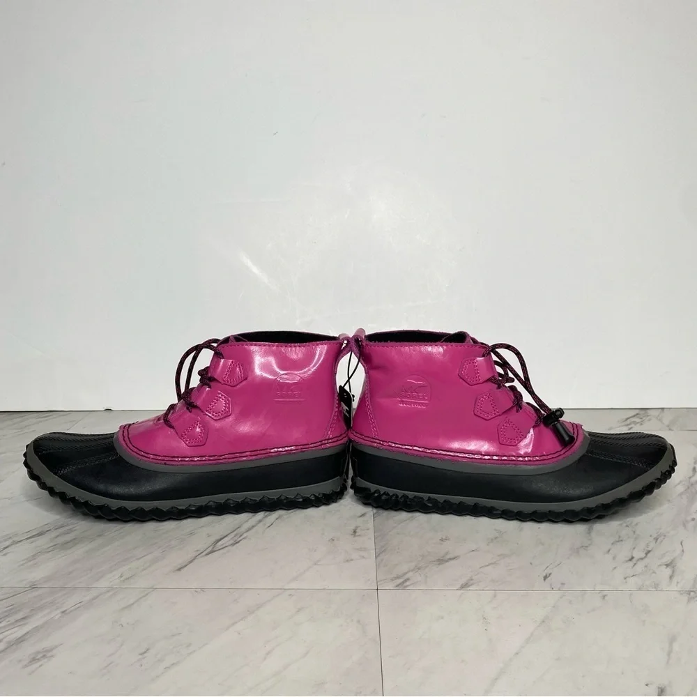 New! Sorel Out And About Kids Pink Black Snow Duck Boot 4